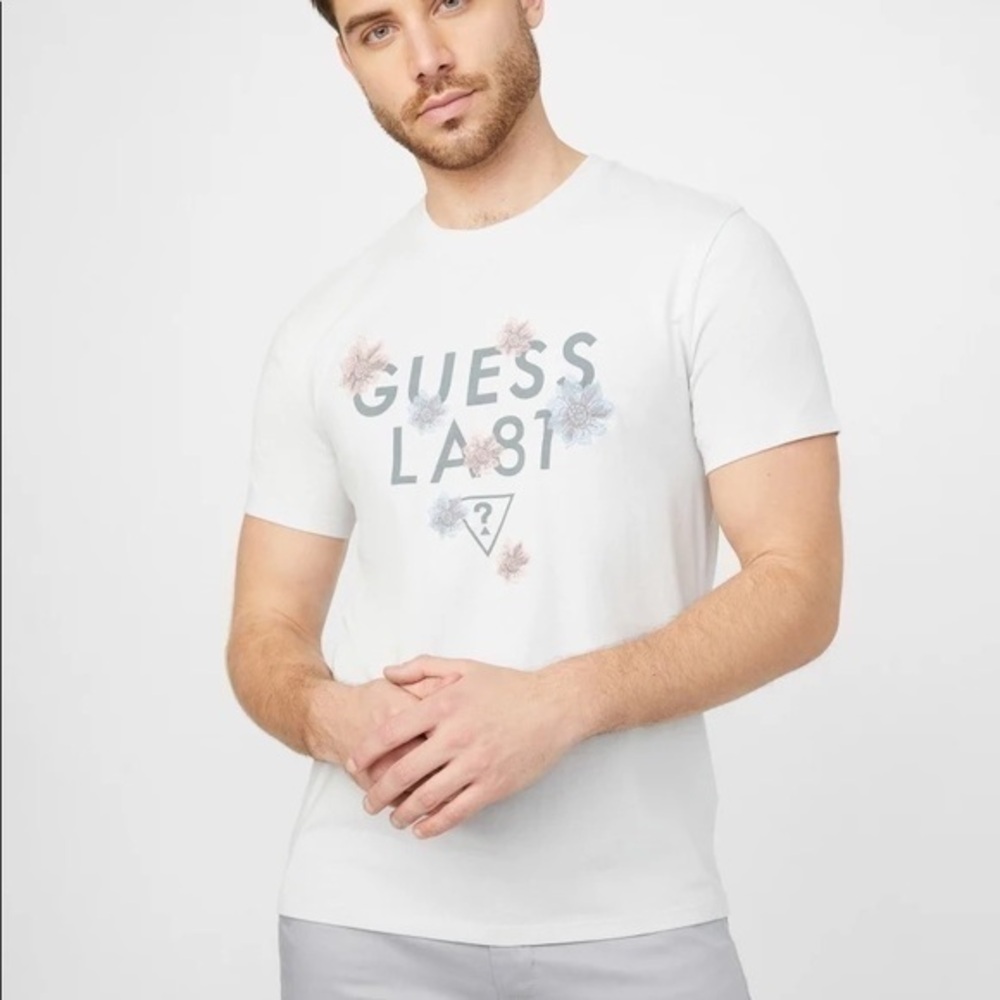 Gues Miggs Logo Flower Tee sz S